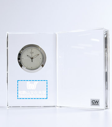 ナルミ クロック(M)【ディクショナリー】ガラス時計 記念品