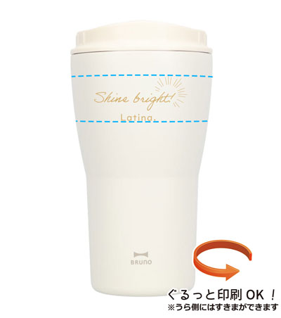 回転シルク印刷1色の説明　側面