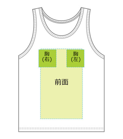 DTF転写印刷フルカラーの説明　前面