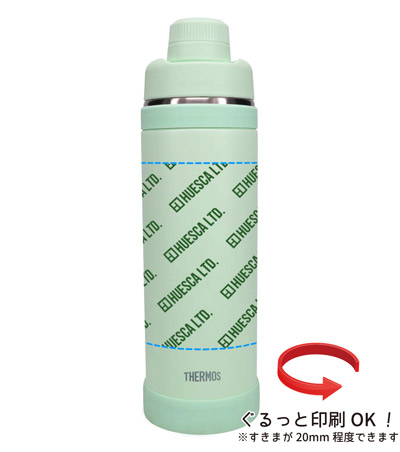 回転シルク印刷1色の説明　側面