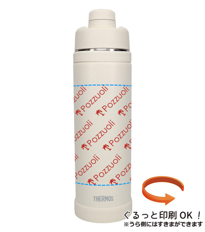 回転シルク印刷1色の説明　側面