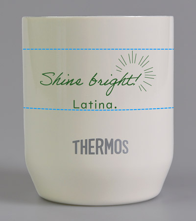 回転シルク印刷1色の説明　側面