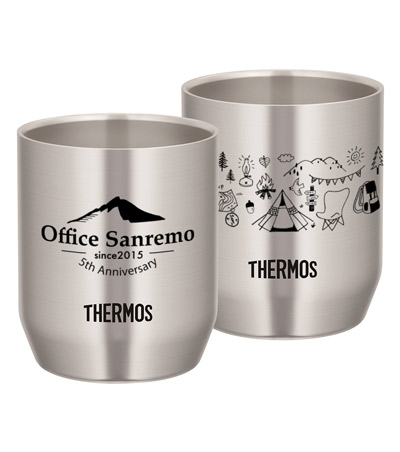 回転シルク印刷1色の説明　名入れイメージ