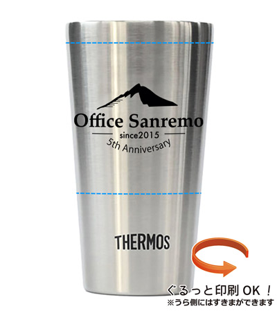 回転シルク印刷1色の説明　側面