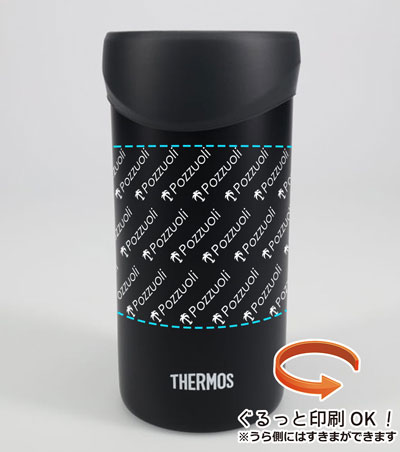 回転シルク印刷1色の説明　側面