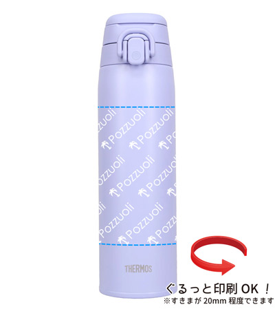 回転シルク印刷1色の説明　側面