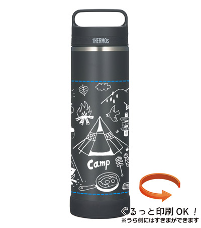 回転シルク印刷1色の説明　側面