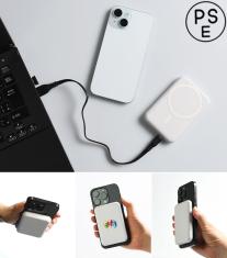 ワイヤレス充電対応マグネット式モバイルバッテリー5000／PSEマーク付