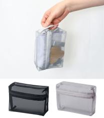 プラシャープ・取っ手付きメッシュボックスポーチ