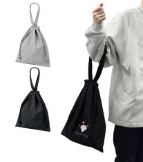 スフィア・リサイクルコットンフラット2WAY巾着バッグ