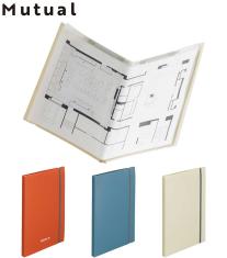 リヒトラブ Mutual 二つ折りクリヤーブック ポケット交換式 A4(A3・2ツ折)