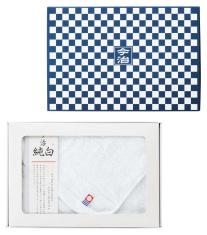 市松模様箱入 今治ハンドタオル