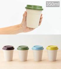 天然素材配合フタ付カフェタンブラー