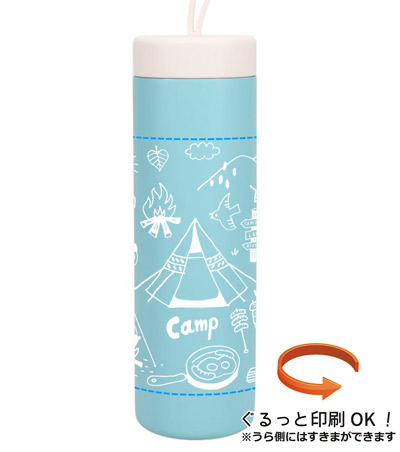 回転シルク印刷1色の説明　ケース