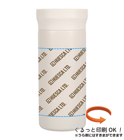 回転シルク印刷1色の説明　側面