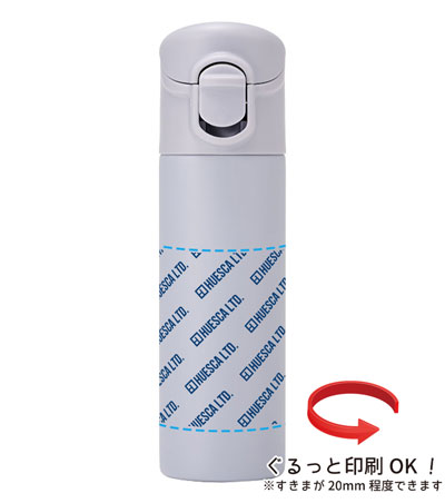 回転シルク印刷1色の説明　側面