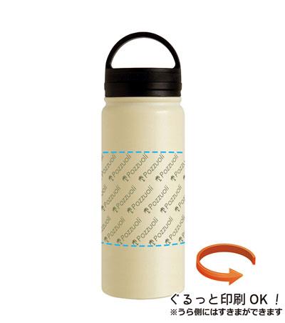 回転シルク印刷1色の説明　側面