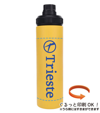 回転シルク印刷1色の説明　側面