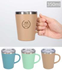 スムー 真空断熱 蓋付きステンレスマグカップ 350ml