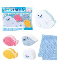 ほのぼのアザラシ キッチンお掃除セット