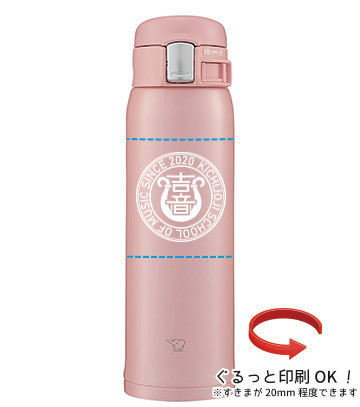 回転シルク印刷1色の説明　側面 B