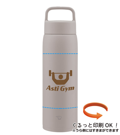 回転シルク印刷1色の説明　側面