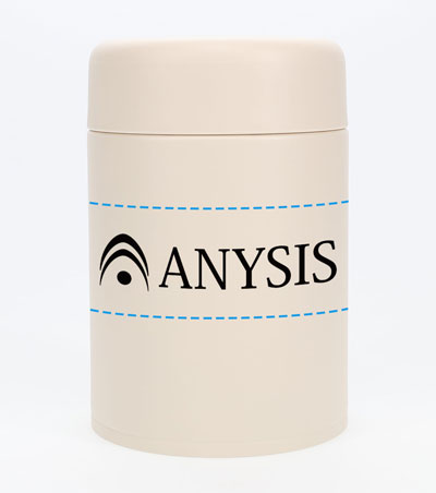 回転シルク印刷1色の説明　側面