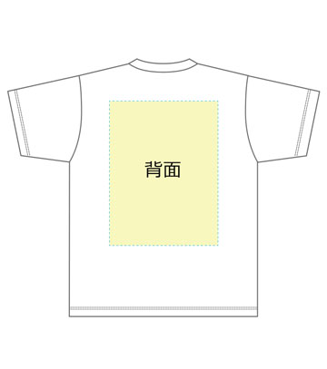 DTF転写印刷フルカラーの説明　背面