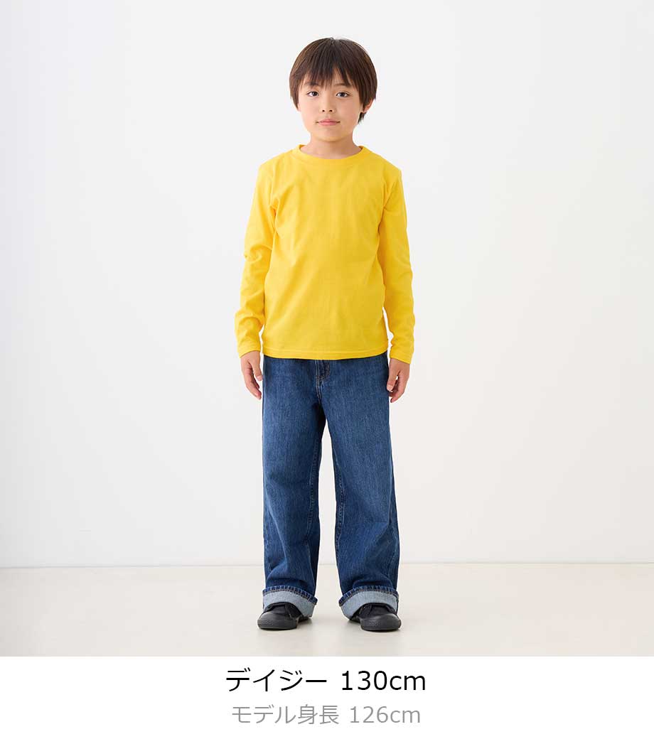 5.6オンス ヘビーウェイトTシャツ キッズ（長袖）00102-CVL 【プリントスター】の画像6枚目