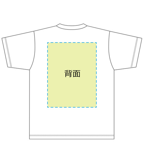 DTF転写印刷フルカラーの説明　背面
