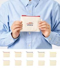 カラーファスナーキャンバスフラットポーチ(SS)