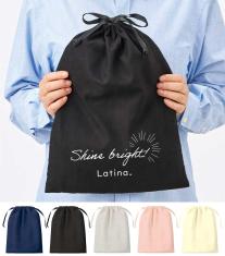 スウェード風巾着(L)