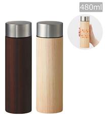 木目調ボディサーモボトル450ml