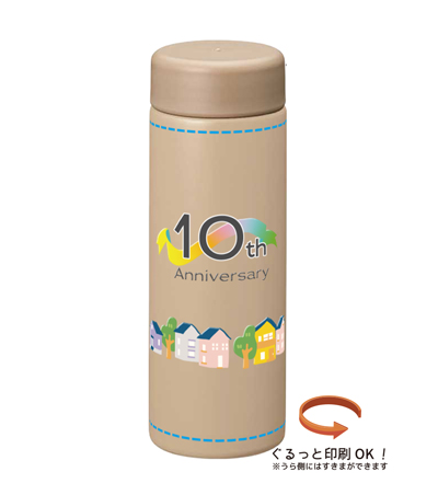 回転インクジェット印刷フルカラーの説明　側面