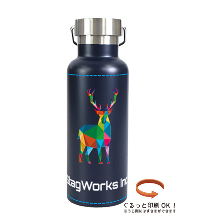 回転インクジェット印刷フルカラーの説明　側面