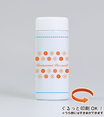 2ヶ所印刷の説明　側面 B