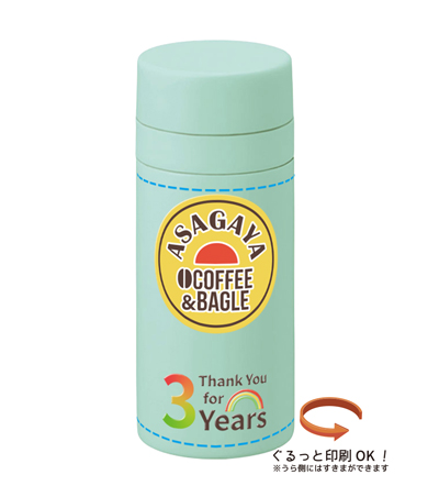 回転インクジェット印刷フルカラーの説明　側面