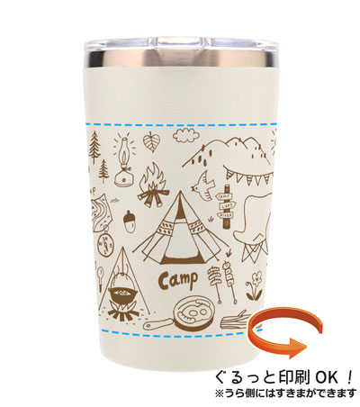 回転シルク印刷1色の説明　側面