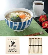 至福の逸品 木箱入り讃岐うどん8束 紙袋付き