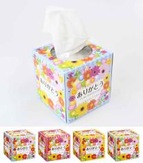 ありがとうキューブBOXティッシュ50W 1個