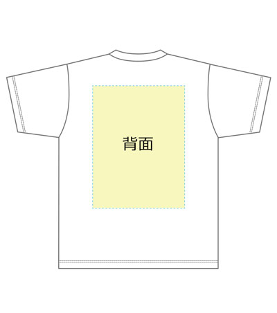 DTF転写印刷フルカラーの説明　背面