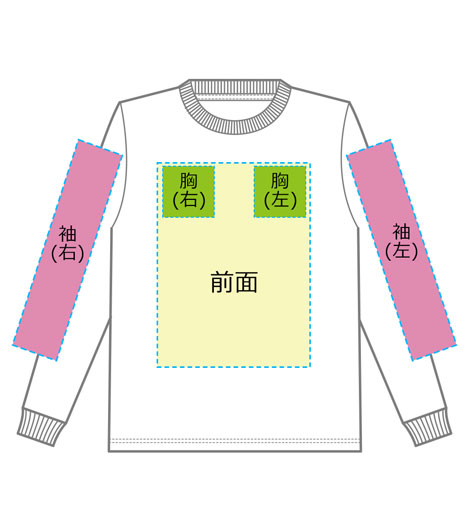 シルク印刷1色の説明　前面