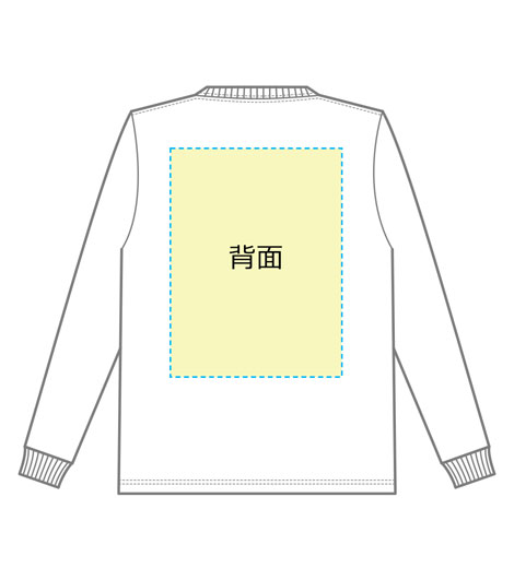 DTF転写印刷フルカラーの説明　背面