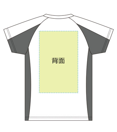 DTF転写印刷フルカラーの説明　背面