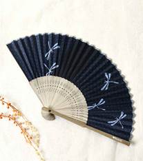 すす竹扇子 トンボ風彩
