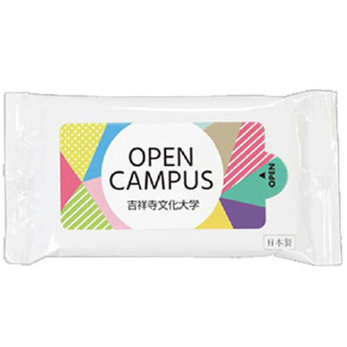 フルカラー印刷のウェットティッシュサンプル画像