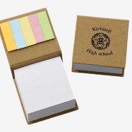 デスクに置いて便利！名入れ可能な付箋付ブロックメモ帳