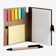 企業ロゴ等の名入れ可能なA6サイズのペン付メモノート
