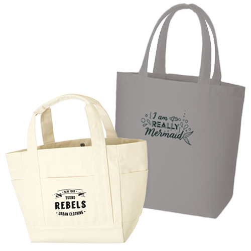 買い物、通学・通勤、旅行など幅広い用途のキャンバストートバッグのイメージ