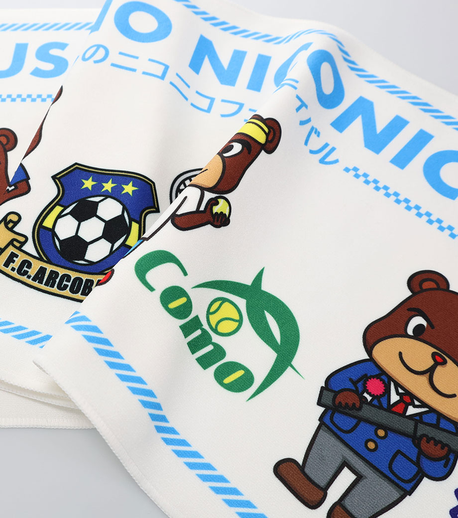 オリジナルフェイスタオル・昇華転写プリント【極厚】の生地表面